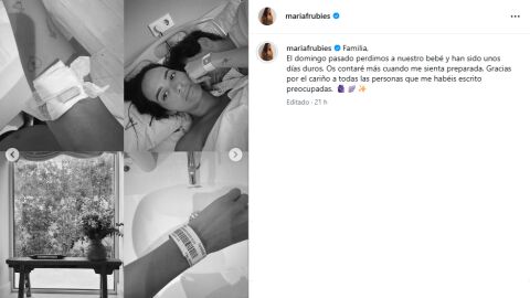 María Fernández-Rubíes hospitalizada tras su aborto