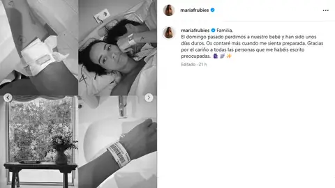 María Fernández-Rubíes hospitalizada tras su aborto María Fernández-Rubíes hospitalizada tras su aborto