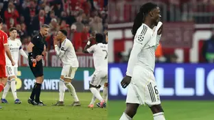 El momento en el que Slavko Vinci expulsa a Eduardo Camavinga en el Allianz Arena El momento en el que Slavko Vinci expulsa a Eduardo Camavinga en el Allianz Arena