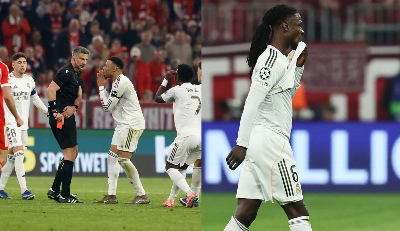 El momento en el que Slavko Vinci expulsa a Eduardo Camavinga en el Allianz Arena