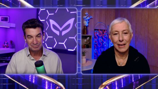 Martina Navratilova con Arturo Valls