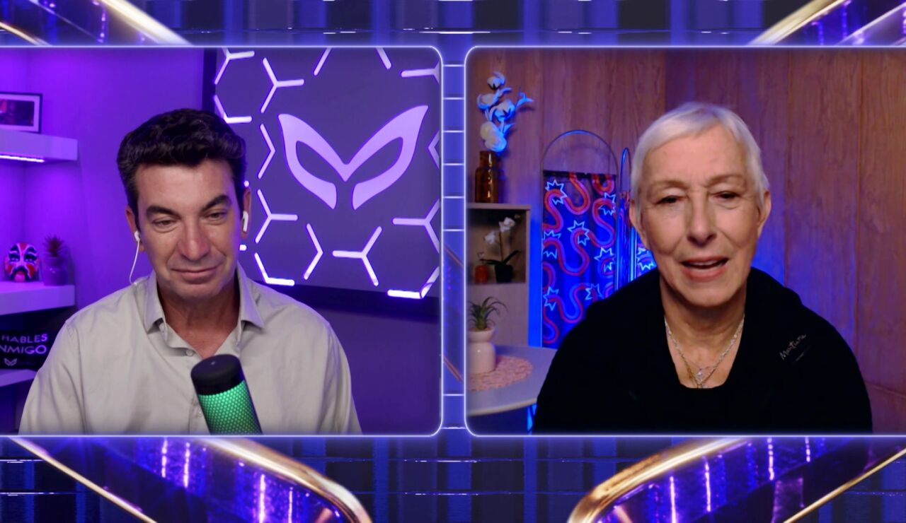 Martina Navratilova con Arturo Valls