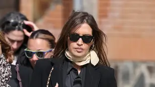 Sara Carbonero en el funeral de su madre