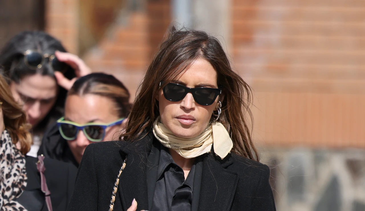 Sara Carbonero en el funeral de su madre