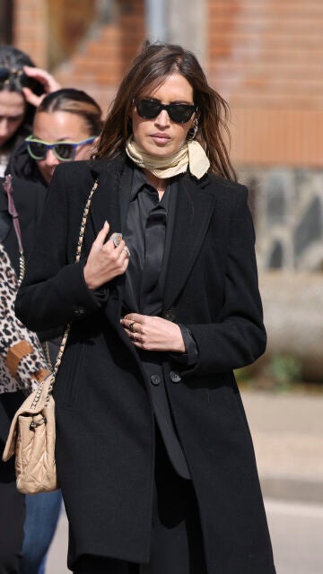 Sara Carbonero en el funeral de su madre