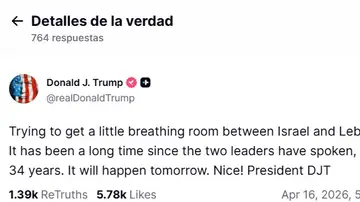 Mensaje de Donald Trump Mensaje de Donald Trump