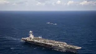 Un buque en el estrecho de Ormuz