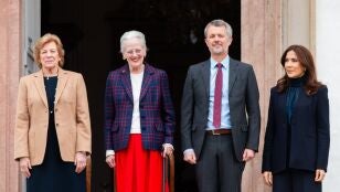 Ana Mar&iacute;a de Grecia, Margaret de Dinamarca, Federico X y Mary de Dinamarca, de izquierda a derecha