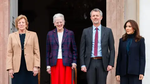 Ana María de Grecia, Margaret de Dinamarca, Federico X y Mary de Dinamarca, de izquierda a derecha Ana María de Grecia, Margaret de Dinamarca, Federico X y Mary de Dinamarca, de izquierda a derecha