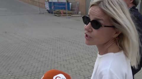 Eugenia Martinez de Irujo con la prensa