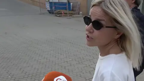 Eugenia Martinez de Irujo con la prensa Eugenia Martinez de Irujo con la prensa