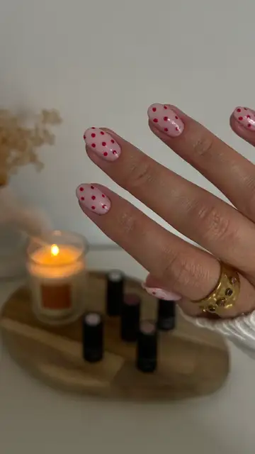 Polka dot nails Polka dot nails