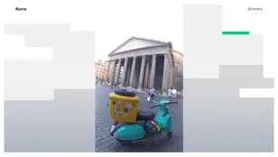 Carlos Casaucau ha recorrido Europa con su vespa a sus 66 años