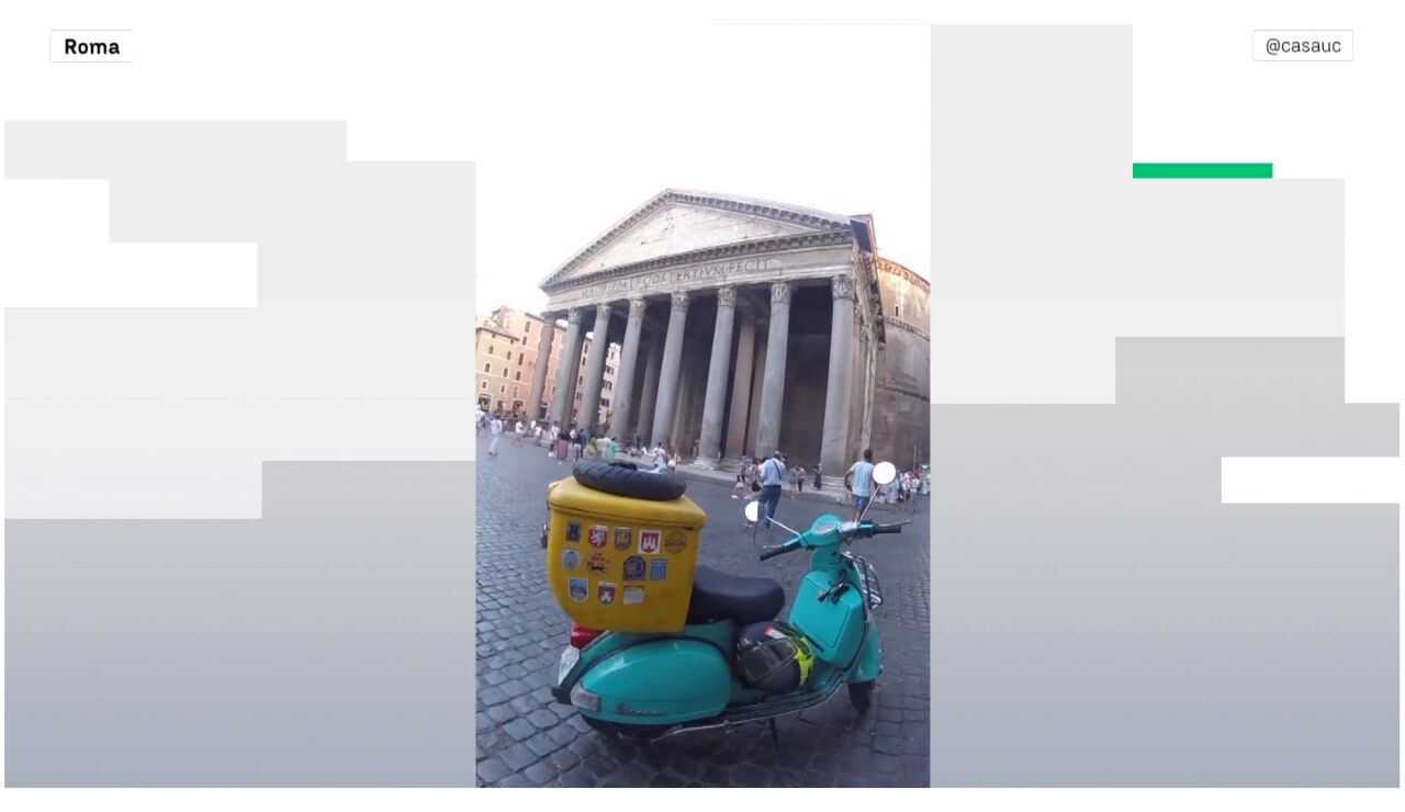 Carlos Casaucau ha recorrido Europa con su vespa a sus 66 a&ntilde;os