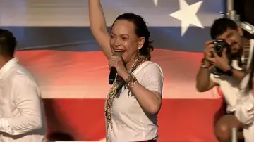 María Corina Machado en La Puerta del Sol María Corina Machado en La Puerta del Sol