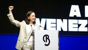 La l&iacute;der opositora venezolana Mar&iacute;a Corina Machado 