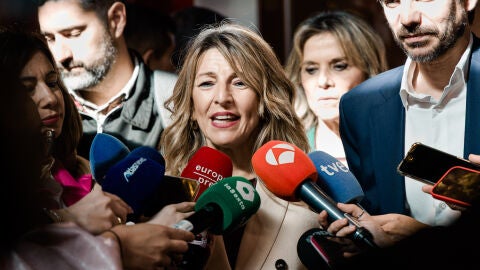 La vicepresidenta segunda del Gobierno y ministra de Trabajo y Econom&iacute;a Social, Yolanda D&iacute;az, y el ministro de Cultura, Ernest Urtasun, participan en el acto &lsquo;Conectando Cultura y Econom&iacute;a Social: bases para una agenda com&uacute;n&rsquo;, a 16 de abril de 2026, en Madrid (Espa&ntilde;a). El acto forma un espacio de encuentro y de di&aacute;logo con m&uacute;ltiples entidades de la Econom&iacute;a Social, en el Espacio Infinito Delicias. 16 ABRIL 2026 Carlos Luj&aacute;n / Europa Press 16/04/2026