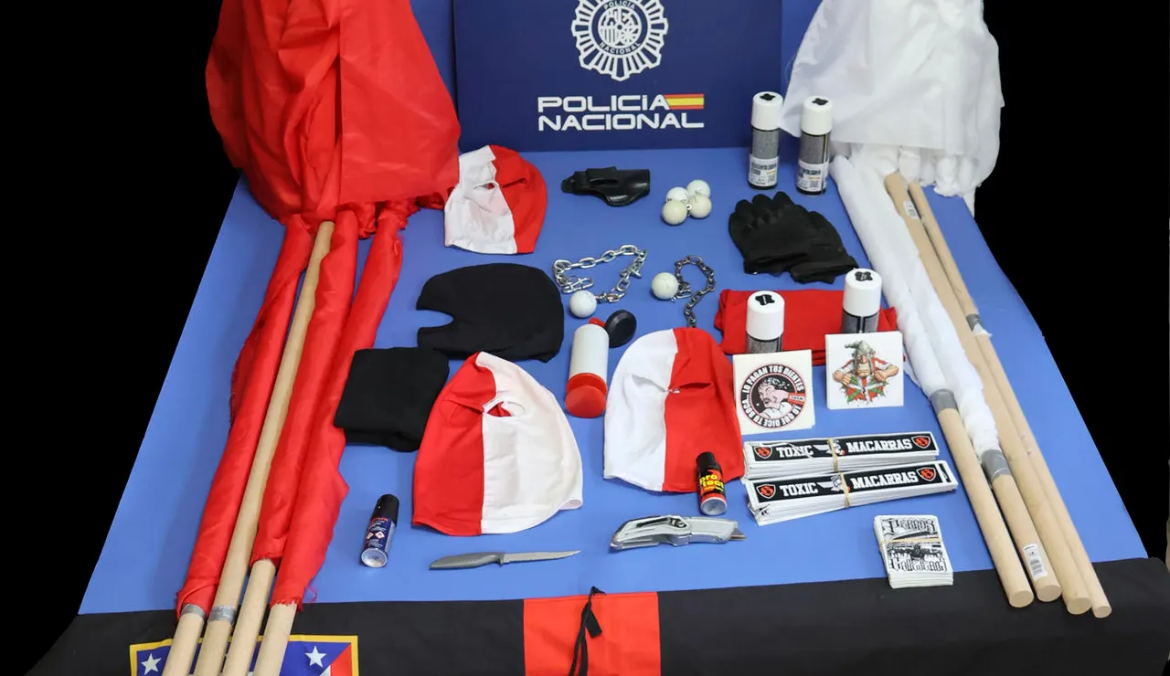 Material peligroso incautado por la Policía