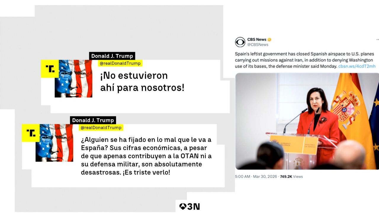 Trump carga dos veces en 12 horas contra S&aacute;nchez por la guerra y la situaci&oacute;n econ&oacute;mica de Espa&ntilde;a: "Es triste de ver"