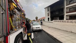 Incendio en el el barrio de El Toscal, en Los Realejos