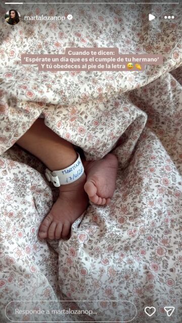 Marta Lozano anuncia el nacimiento de su hija Martina