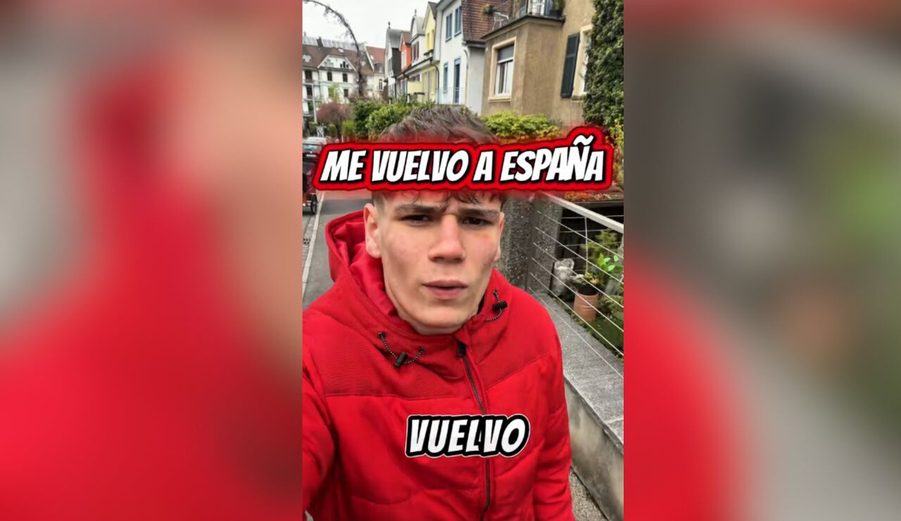 Joven se vuelve de Suiza a Espa&ntilde;a