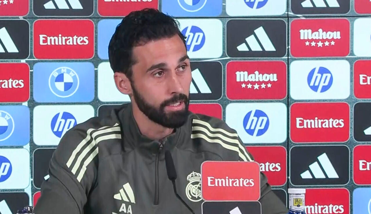 &Aacute;lvaro Arbeloa, entrenador del Real Madrid, en rueda de prensa