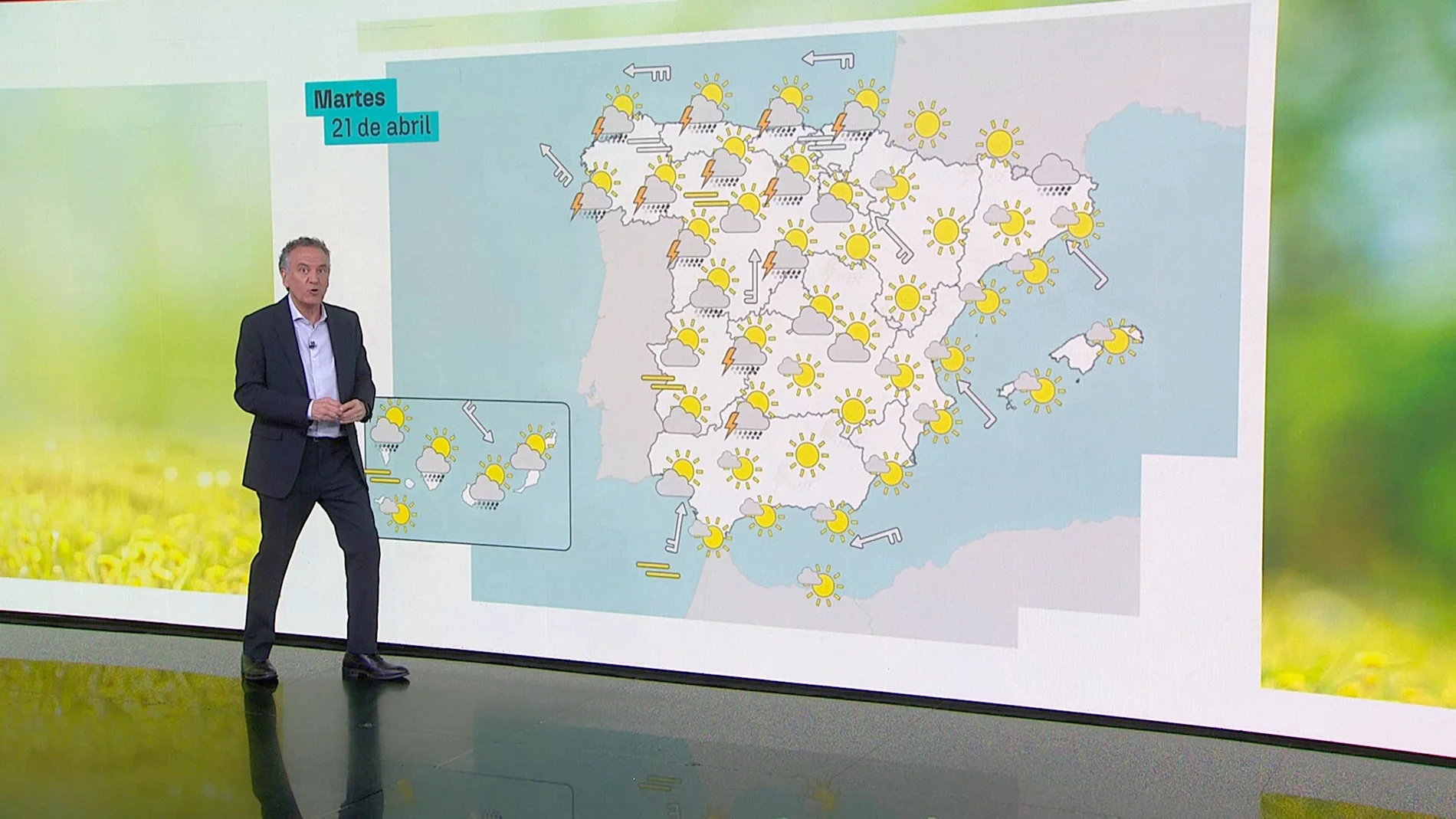 Roberto Brasero y la previsión del martes 21 de abril Roberto Brasero y la previsión del martes 21 de abril