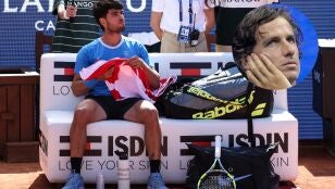 Carlos Alcaraz, en su partido ante Otto Virtanen en el God&oacute;