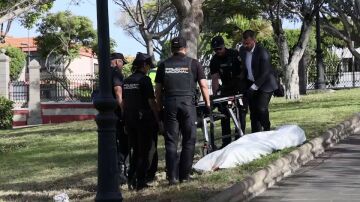 El v&iacute;deo del levantamiento del cad&aacute;ver en un parque de Telde