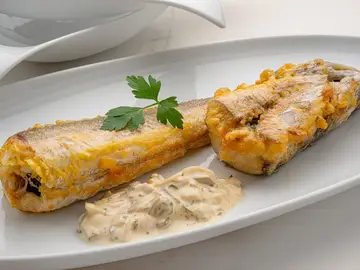 Carioca rebozada con salsa tártara de soja Carioca rebozada con salsa tártara de soja