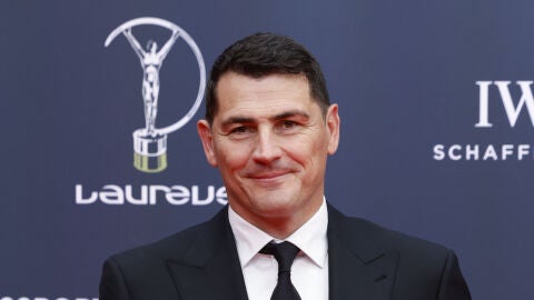 Iker Casillas posando en un photocall