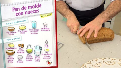 Ingredientes Pan de molde con nueces