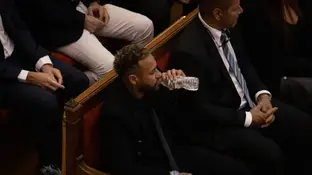 Neymar durante el juicio en la Audiencia de Barcelona, el pasado 17 de octubre de 2022 Neymar durante el juicio en la Audiencia de Barcelona, el pasado 17 de octubre de 2022