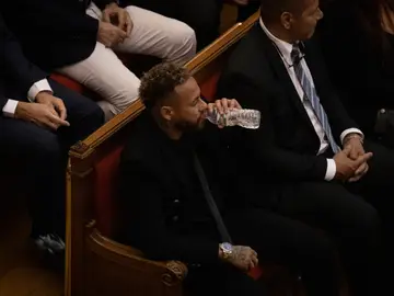 Neymar durante el juicio en la Audiencia de Barcelona, el pasado 17 de octubre de 2022 Neymar durante el juicio en la Audiencia de Barcelona, el pasado 17 de octubre de 2022