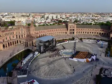 La Plaza de España, escenario único del Icónica Santalucía Sevilla Fest La Plaza de España, escenario único del Icónica Santalucía Sevilla Fest