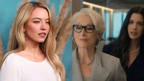 Sydney Sweeney, Meryl Streep y Anne Hathaway en El Diablo Viste de Prada 2 Sydney Sweeney, Meryl Streep y Anne Hathaway en El Diablo Viste de Prada 2