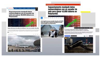 Apuestas millonarias en la web 'Polymarket': 400.000 dólares la captura de Maduro o 20.000 por las temperaturas