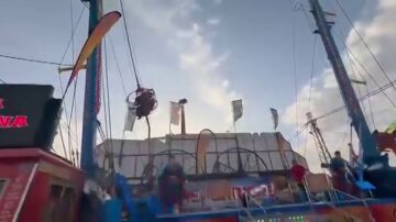 V&iacute;deo: cuatro heridos leves tras un accidente en una atracci&oacute;n del Real de la Feria de Abril de Sevilla