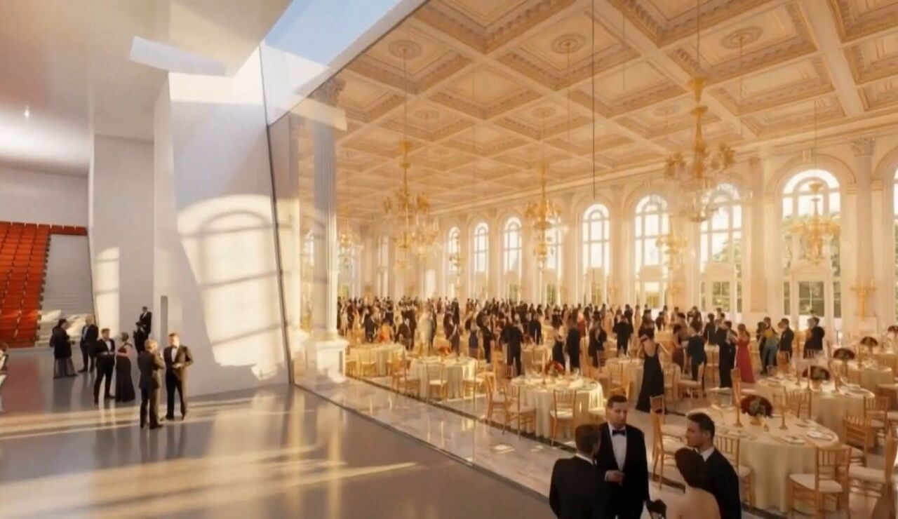 Imagen del futuro sal&oacute;n de baile de Trump