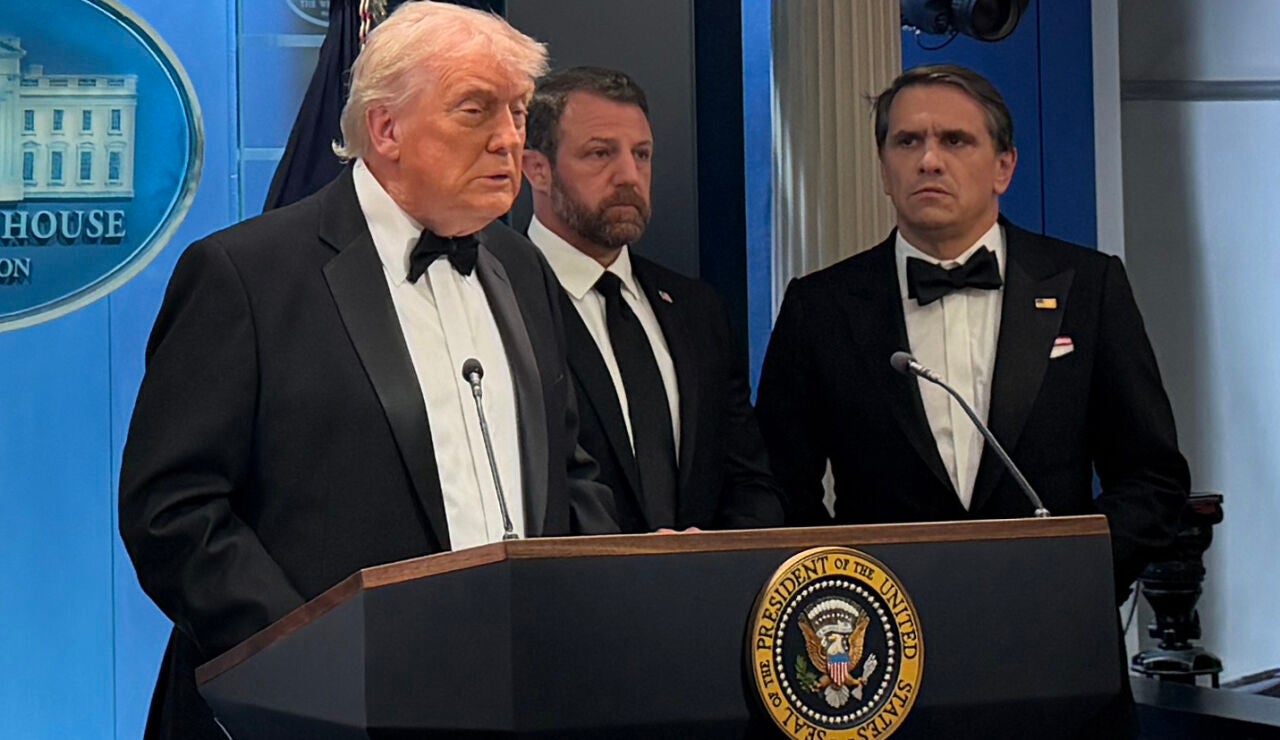 El presidente de los Estados Unidos, Donald Trump, habla en una rueda de prensa este s&aacute;bado, en Washington