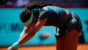Coco Gauff durante su partido en el Mutua Madrid Open