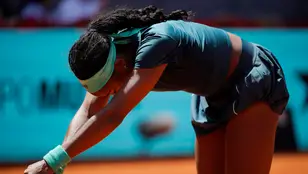 Coco Gauff durante su partido en el Mutua Madrid Open