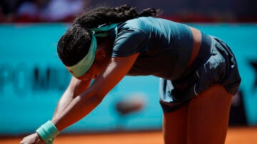 Coco Gauff durante su partido en el Mutua Madrid Open