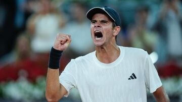 Rafa J&oacute;dar celebrando un punto en Madrid