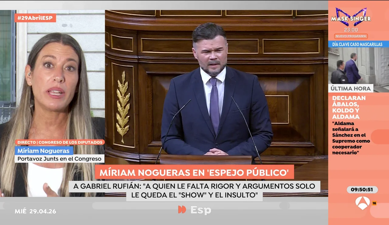 ¿Es definitivo el divorcio de Junts con el Gobierno? Miriam Nogueras responde en Espejo Público