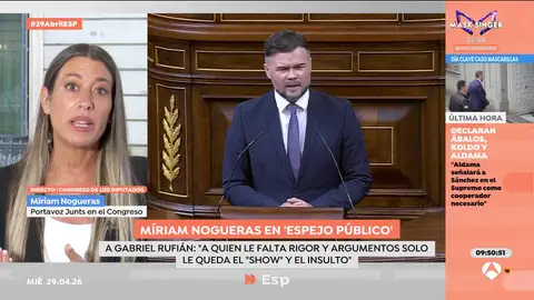 ¿Es definitivo el divorcio de Junts con el Gobierno? Miriam Nogueras responde en Espejo Público ¿Es definitivo el divorcio de Junts con el Gobierno? Miriam Nogueras responde en Espejo Público
