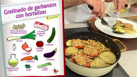 Ingredientes Gratinado de garbanzos con hortalizas Ingredientes Gratinado de garbanzos con hortalizas