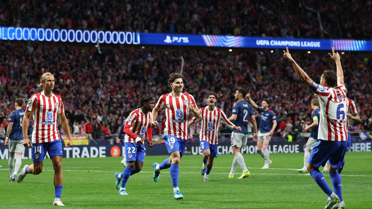 El Atlético deja escapar vivo al Arsenal y el pase a la final se decidirá en Londres (1-1)