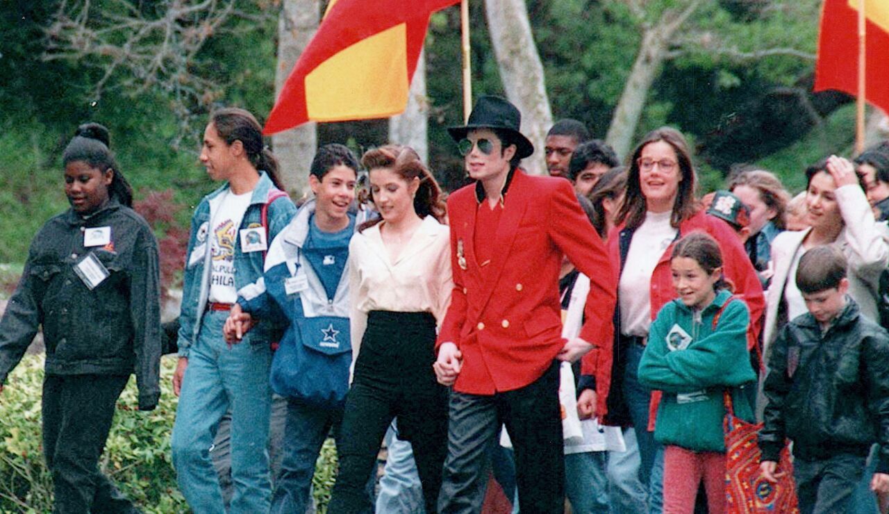 Michael Jackson y Lisa Marie Presley en Neverland